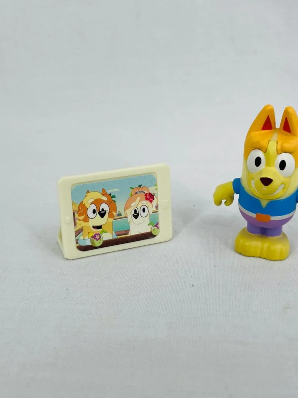 Bluey Cartoon Bingo Figurine with Picture Accessory